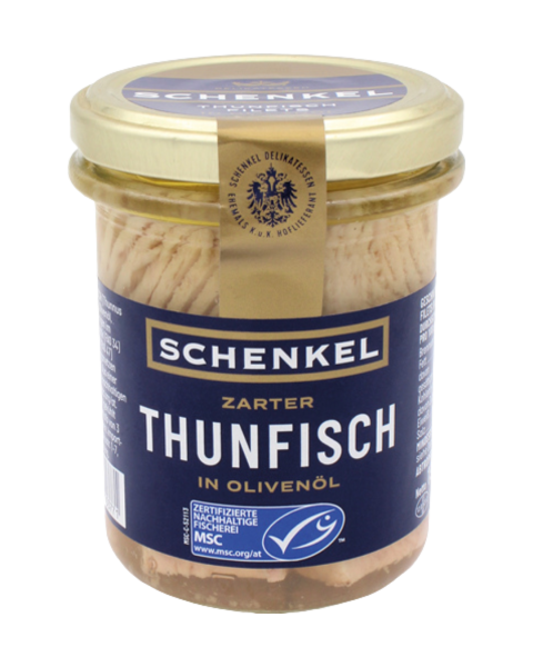 Schenkel MSC Thunfisch in Olivenoel, 140gAbtropfgewicht